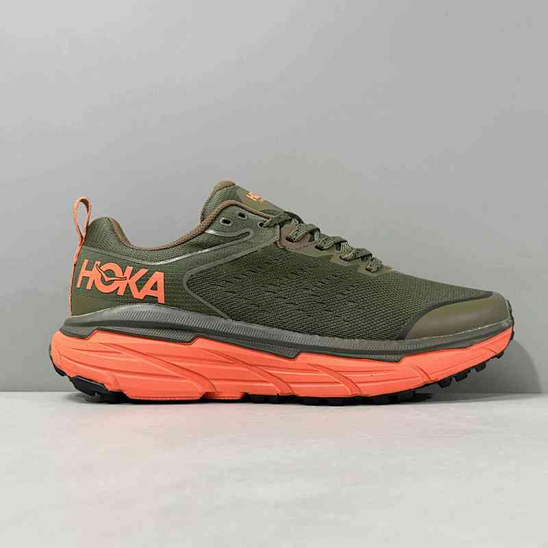 LH版本 挑战者6-绿橙1106510-TFST HOKA ONE ONE Chalenger ATR 6 越野 织物减震防滑耐磨 低帮 休闲跑步鞋 男款 绿橙