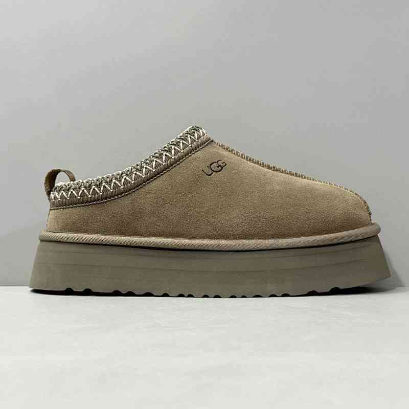 LS版本 厚底民族风-胡桃木1122553-HCK UGG Tazz 牛剖层革 百搭 防滑 低帮 生活休闲鞋女款 胡桃木色