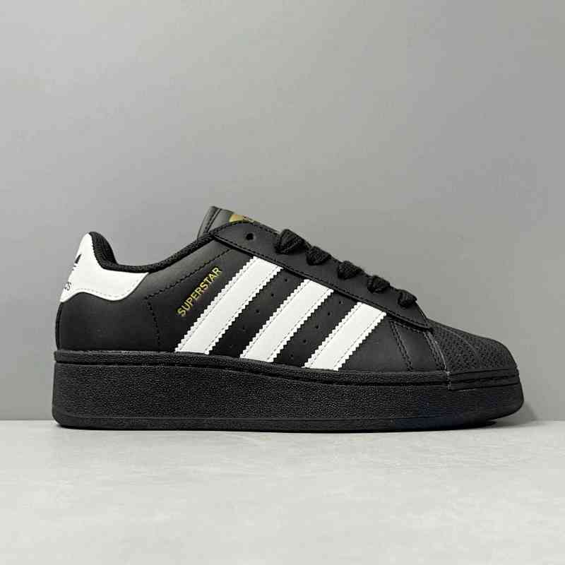 PP版本 黑色IG9777 阿迪达斯三叶草adidas originals Superstar XLG 防滑耐磨轻便 低帮板鞋 男女同款
