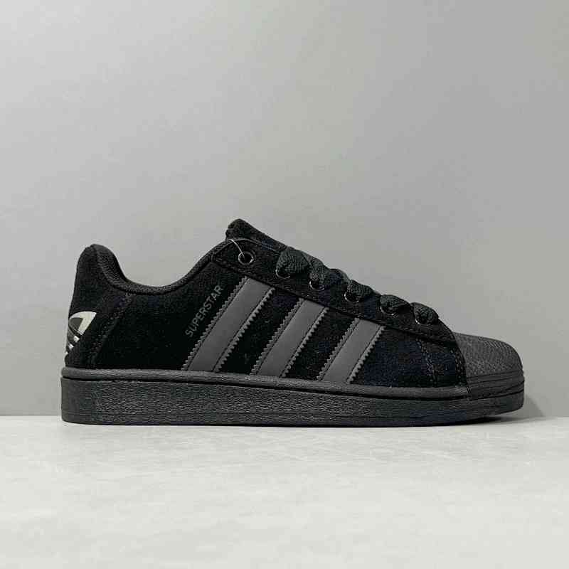 PP版本 大标黑银IF7913 阿迪达斯三叶草adidas originals SUPERSTAR 减震耐磨 低帮 板鞋 男款 黑色