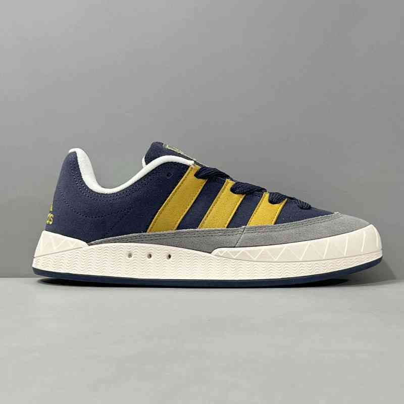 HX版本 蓝黄色ID0999 阿迪达斯三叶草 Adidas Originals Adimatic 复古鲨鱼面包鞋 板鞋 舒适耐磨轻便低帮板鞋 男女鞋