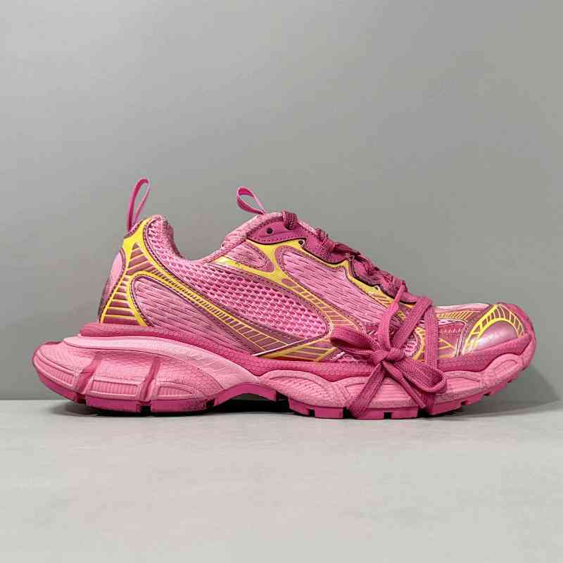 超神版本 黄粉色734734W3XL55700 Balenciaga巴黎世家 3XL 圆头系带 做旧 低帮 老爹鞋