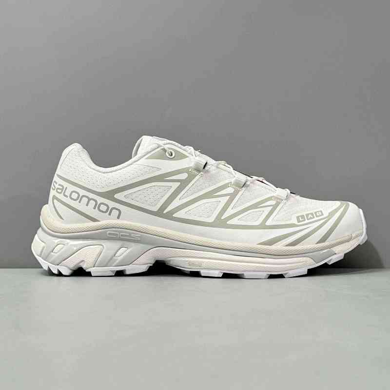 BK版本 冰川白412529  Salomon 萨洛蒙XT-6系列 防滑耐磨低帮跑步鞋 户外功能鞋 男女同款