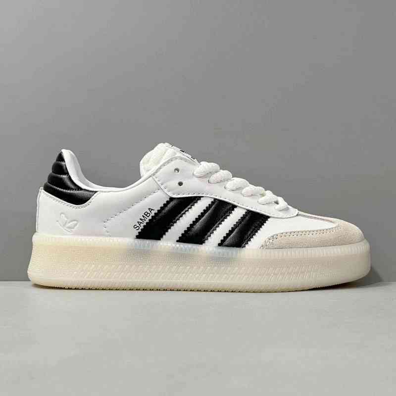 XR版本 白金黑IH8643 阿迪达斯三叶草adidas originals SAMBAE 减震耐磨 低帮 板鞋男女同款 白金黑