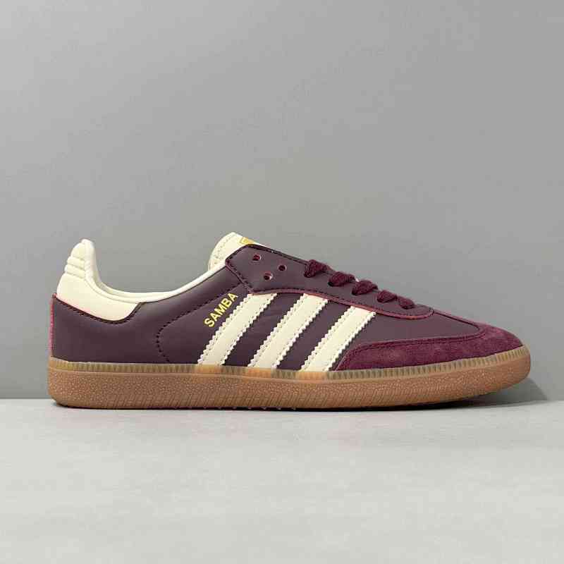 HZ版本 粟色ID0477 阿迪达斯三叶草adidas originals SAMBA OG 防滑减震耐磨 低帮板鞋 男女同款 栗色