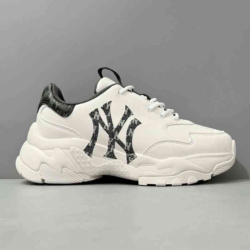 PB版本 白色3ASHBDM4N-50BKS MLB Big Ball Chunky B.CHUNKY 时尚百搭 减震防滑耐磨包裹性支撑抗冲击增高 低帮 老爹鞋 男女同款 白色