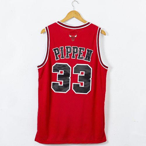 公牛33号皮蓬复古球衣