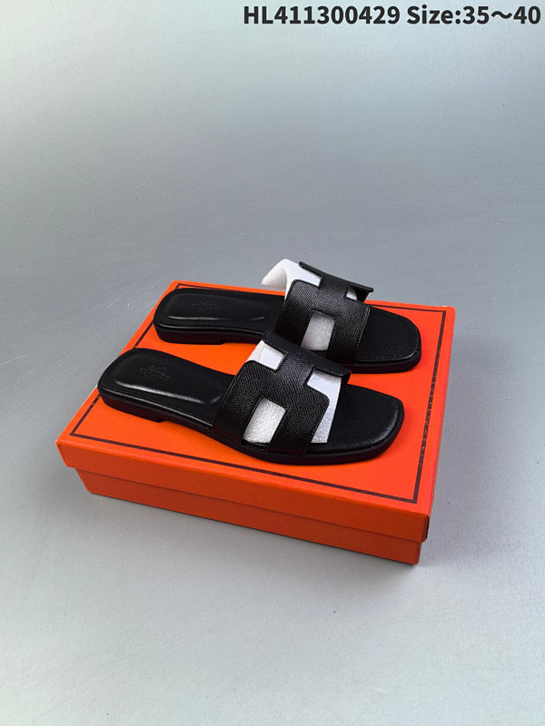 130 HERMES FOOTWEAR WOMAN 万年经典爱马士 女神标配 度假居家必备 HL411300429 Size:3540