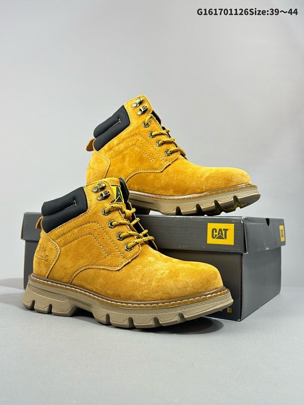 17039-44 CAT卡特 新款马丁靴 潮鞋 厚底增高短靴 户外徒步运动鞋 时尚中帮靴子 真标公司卡特男士马丁靴