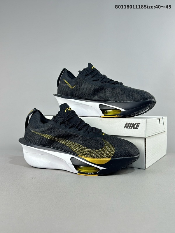 18040-45 Nike Alphafly 3 耐克 阿尔法飞行3代 低帮 黑金 马拉松世界纪录跑鞋 耐磨透气低邦跑步鞋 货号FD8390-103