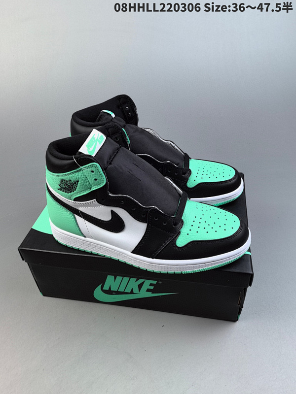 280头层带半码 Air Jordan 1 High OG "Gree08HHLL220306 Size:3647.5半货号DZ5485-130