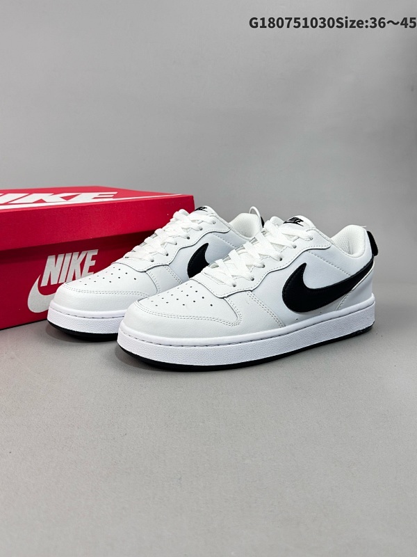 7536-45超级福利 Nike Court Borough Low 低帮百搭透气休闲运动板鞋男女鞋货号DX6052-101