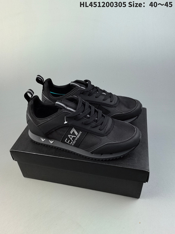 120 Armani/阿玛尼EA7金标网面休闲鞋男21秋季新款潮流时尚低帮运动鞋 编码HL451200305 Size4045