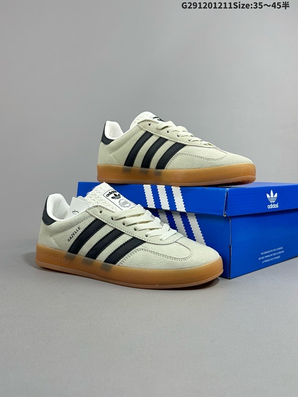 12035-45半 阿迪达斯 Adidas Originals Gazelle Indoor复古三叶草防滑透明橡胶板鞋经典运动鞋货号JH6194