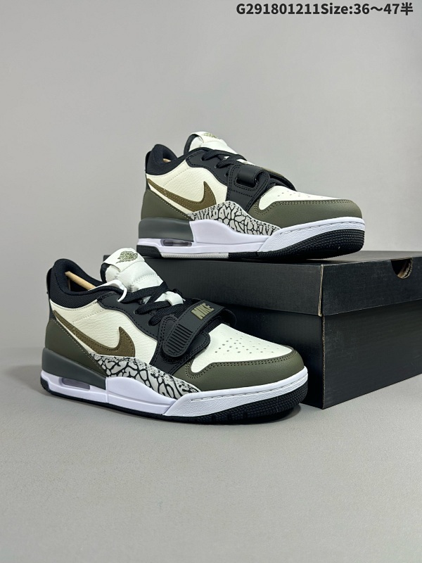 18036-47.5半  Air Jordan Legacy 312 Low 低帮 黑白绿 AJ312 乔丹312代 aj312 乔312 低邦 黑白绿 乔丹篮球鞋货号CD7069-120