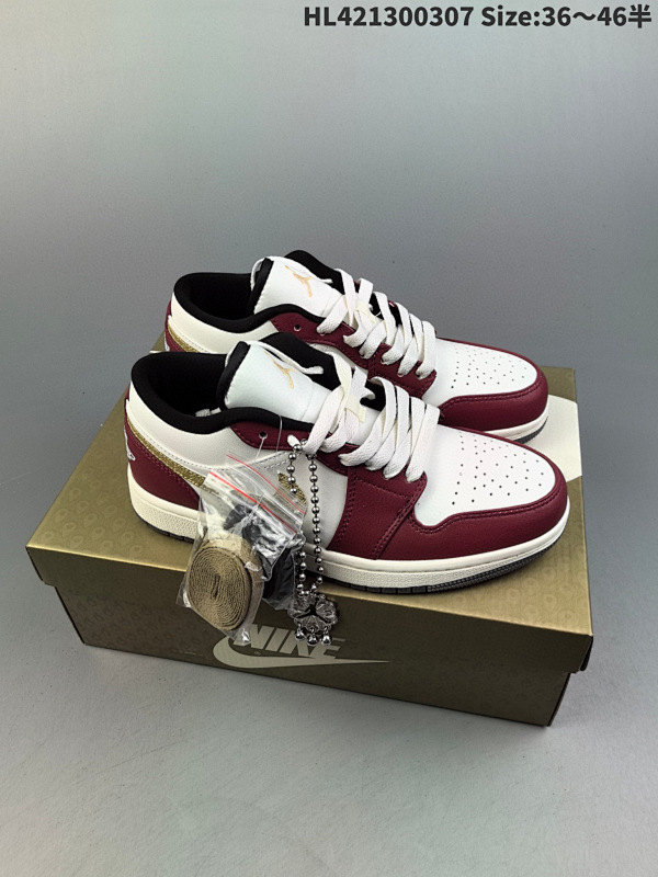 130 Jordan 1 Low Year of the Dragon AJ1 乔1龙年限定 文化休闲板鞋  FJ5735-100 编码HL421300307 Size:3646半