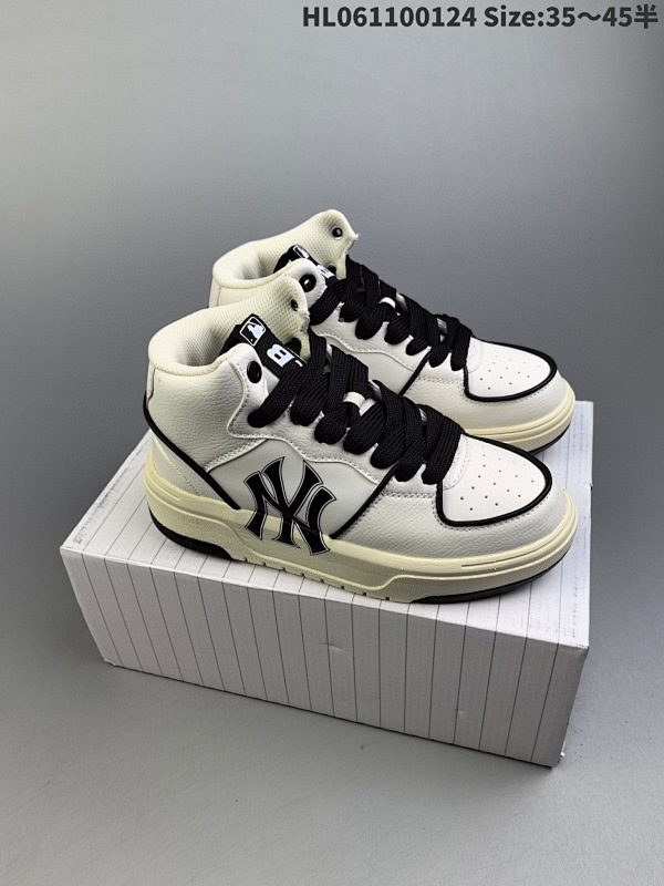 110  MLB高帮板鞋男女鞋2023新款NY厚底复古运动鞋轻便休闲鞋3ASXCB12NC0001 编码HL061100124 Size:3545半