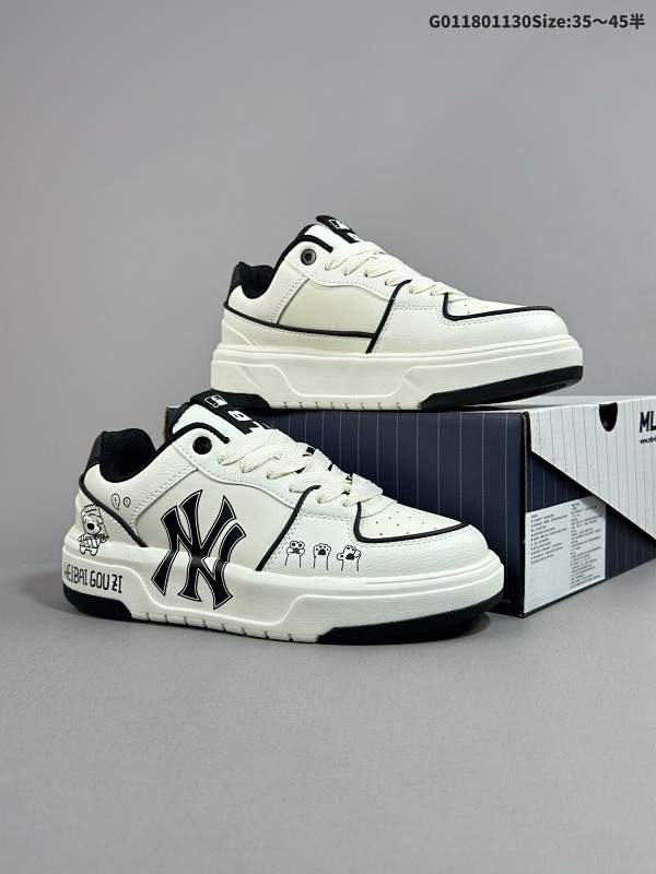 18035.5-45半 [定制球鞋]  MLB Chunky Liner 低帮 零食小狗 黑白 百搭涂鸦简约穿搭必备防滑耐磨轻便增高低邦板鞋货号3ASXCA12N-50WHS