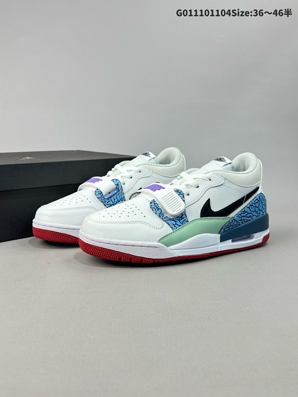 11036-46半  Air Jordan Legacy 312 Low (GS) "Easter" 低帮 白紫蓝 AJ312货号DV9127-101