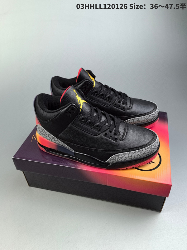 130真标带半码 J Balvin x Air Jordan 3 Retro 联名款03HHLL120126 Size3647.5半货号FN0344-902 货号FN3044-001
