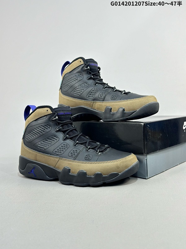 42040-47.5半 Air Jordan 9 Retro "Light Olive"高邦 黑棕蓝 乔丹篮球鞋系列货号CT8019-034