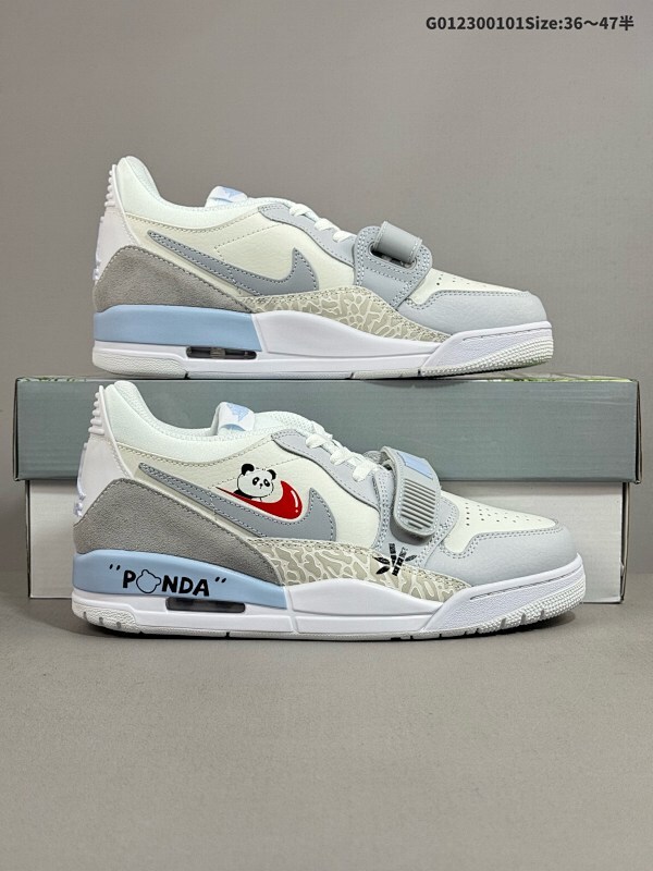 23036-47.5半 [定制球鞋] 特殊大礼盒 Air Jordan Legacy 312 低帮 墨竹熊猫货号HQ1190-101