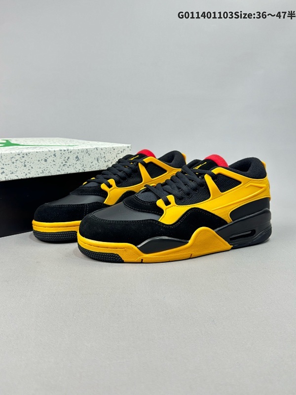 14036-47.5半 Air Jordan 4 RM "Bruce Lee" 重置黑黄红 AJ4 乔丹4代 aj4 乔4 重置黑黄红 乔丹篮球鞋系列货号FQ7939-007