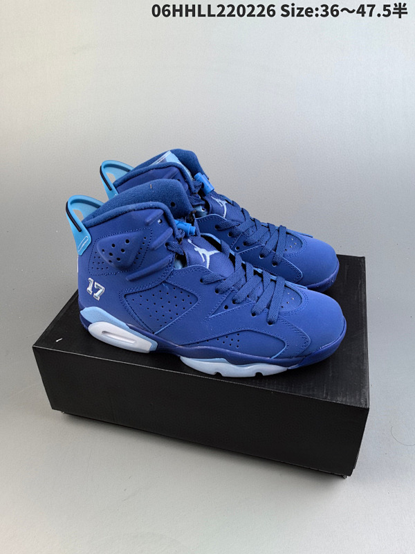 26036-47.5半 真标带半码 Air Jordan 6 Retro 高帮 蓝麂皮 06HHLL220226 Size:3647.5半  货号CT8529-410