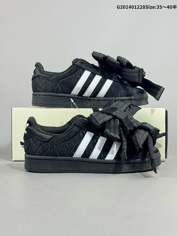 14035.5-40半   公司级Caroline Hu x adidas originals Superstar W 潮流 时尚 防滑减震 低帮 板鞋 女款 黑色JR7978