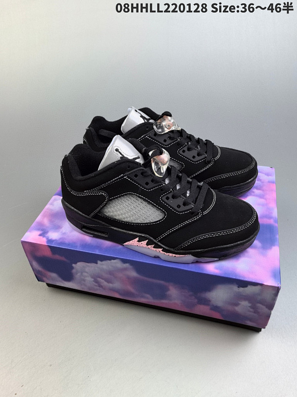 180 Air Jordan 5 Low "Dongdan" 低帮 东单黑粉 AJ5 乔丹5代 08HHLL220128 Size:3646半货号DX4355-015