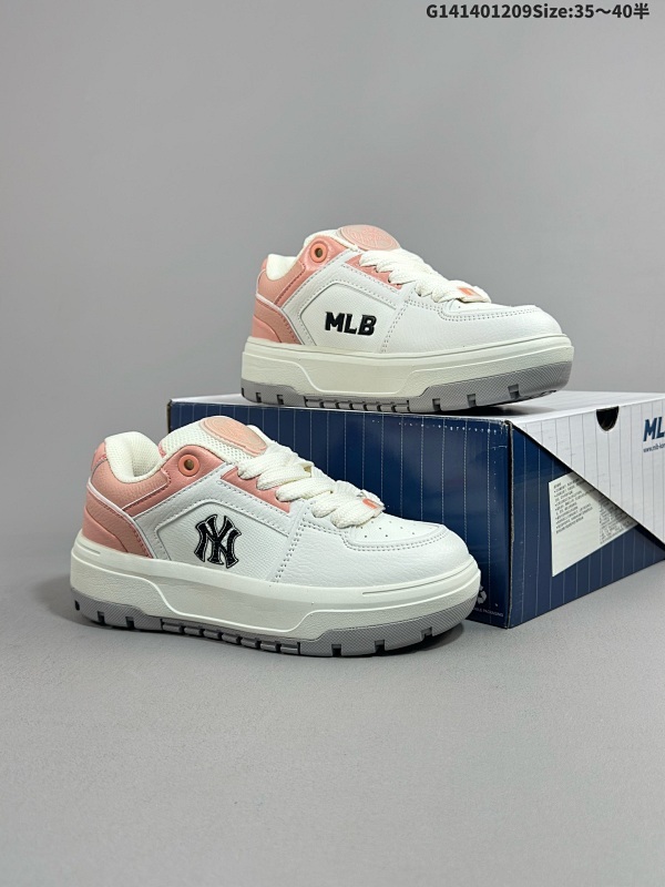14035-40半 MLB Chunky Liner Basic 人气单品学长鞋系列轻量增高厚底百搭休闲运动板鞋 男女轻便胶鞋款号3ASXCWN4N-50PKM