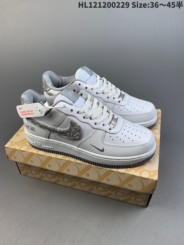 120 Nk Air Force 1'07 Low 迪奥联名-白灰暗夜行者 空军一号编码HL121200229 Size:3645半DR6239-838