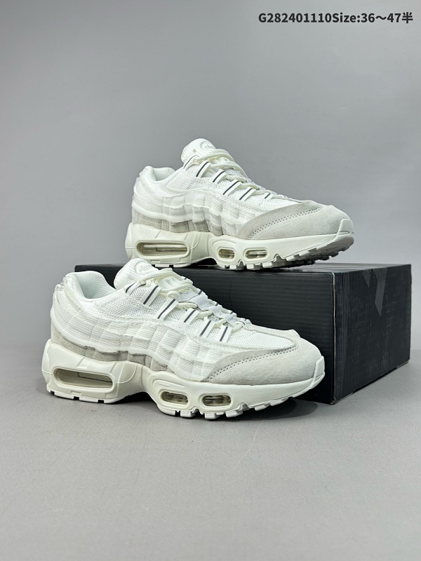 24036-47半 公司级COMME DES GARCONS SHIRT x Nike Air Max 95潮流防滑轻便 低帮 气垫跑步鞋 货号:CU8406-100