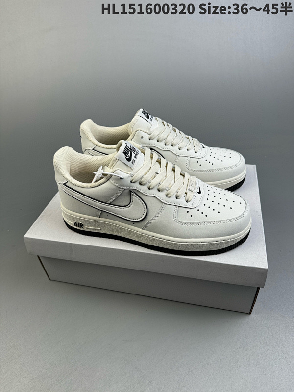 160 新品出货 官方爆款定制 公司级 Nike Air Force 1 Low '07 白 黑低帮空军一号HL151600320 Size:3645半货号DZ2799-121