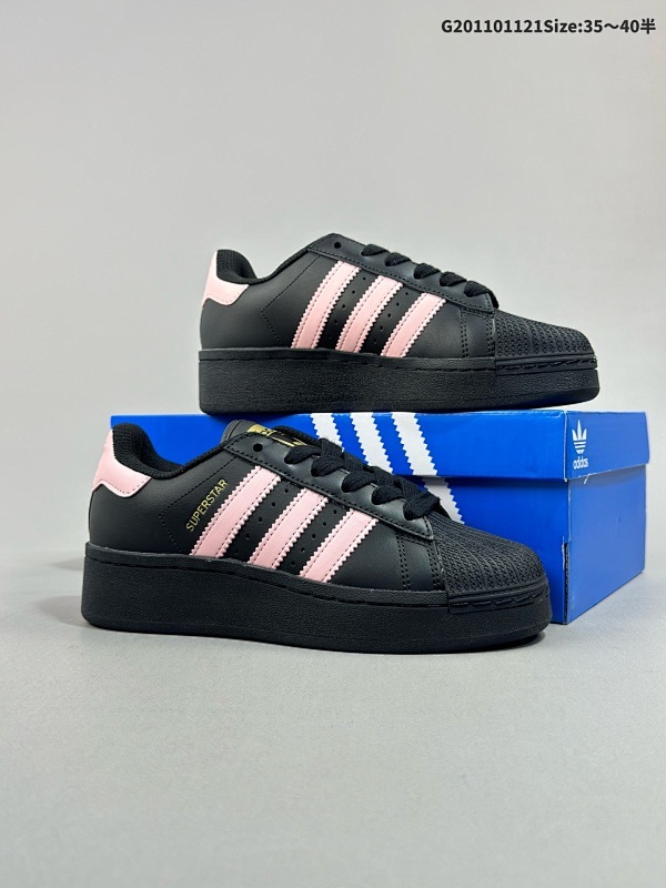 11035-40半 阿迪达斯/三叶草Adidas Originals Superstar XLG 贝壳头系列 HELLO KETRY 刺绣猫低帮厚底松糕经典百搭休闲运动板鞋货号IG9888