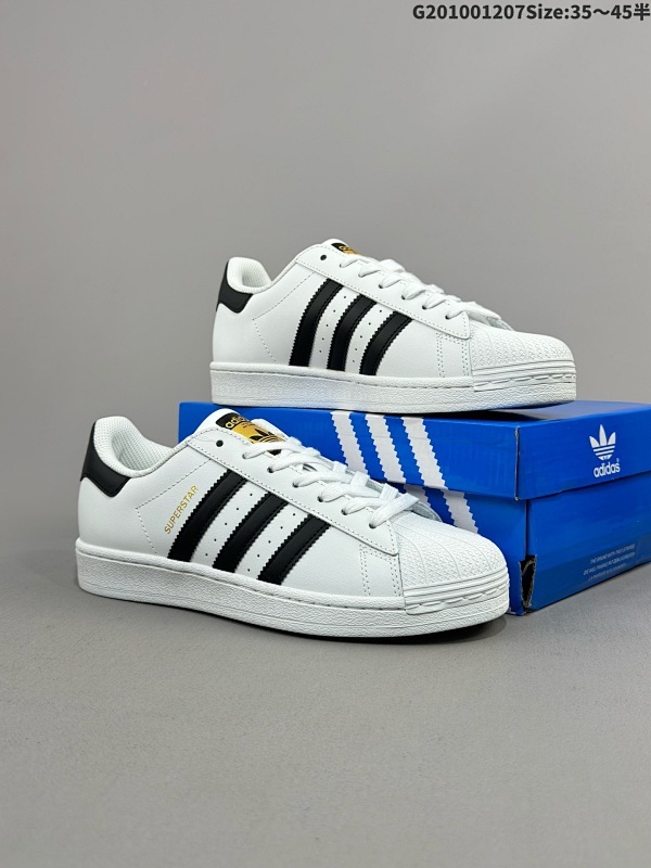 10035-45半 阿迪达斯Adidas三叶草 Originals Superstar贝壳头系列低帮经典百搭休闲运动板鞋 货号:EG4958