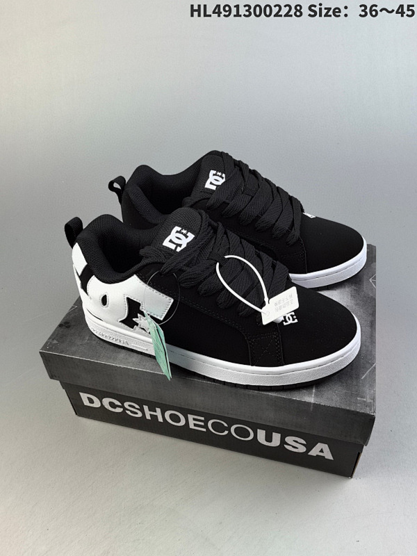 130 DC COURT GRAFFIK 低帮翻毛皮面包鞋滑板鞋HL491300228 Size3645