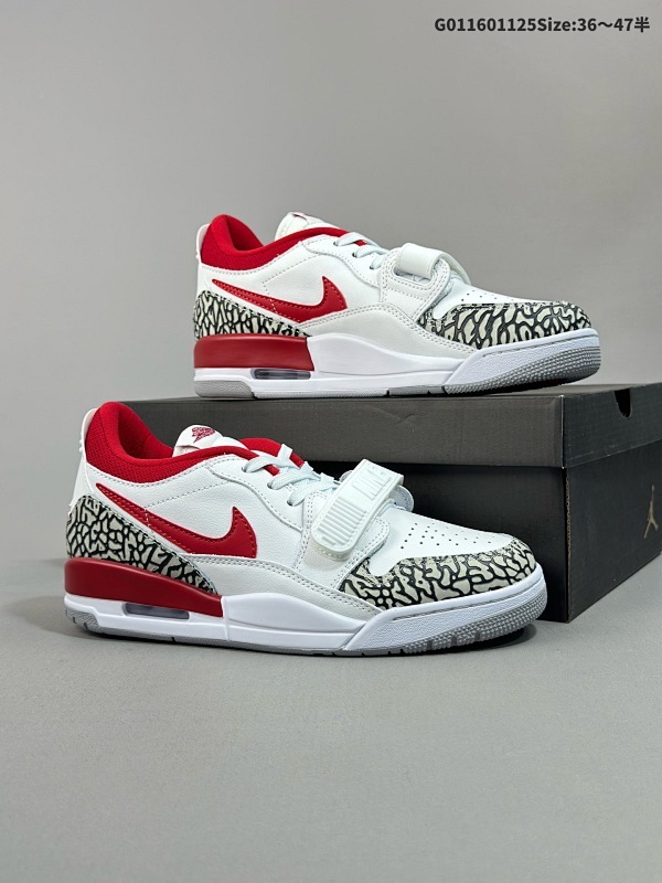 16036-47.5半  Air Jordan Legacy 312 Low "Gym Red" 低帮 白灰红 AJ312 乔丹312代 aj312 乔312 低邦 白红货号FQ7827-106