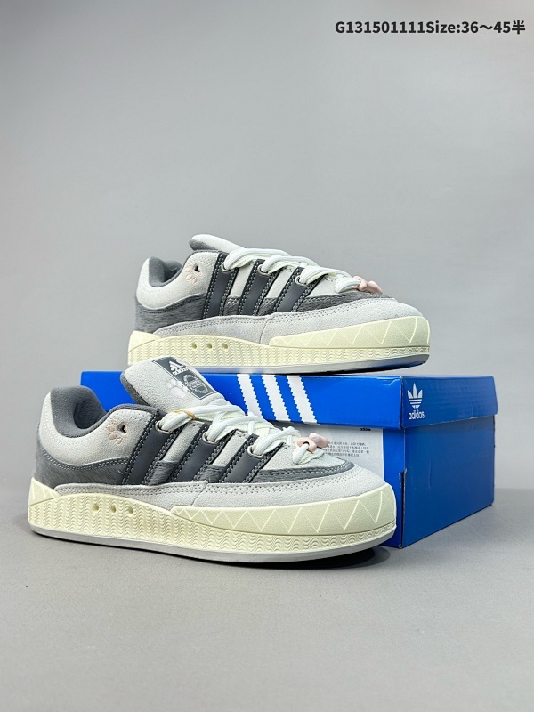 15036-45半 公司级Adidas Adimatic Low 马蒂奇系列低帮 复古鲨鱼面包鞋运动休闲滑板板鞋 货号:JQ2612