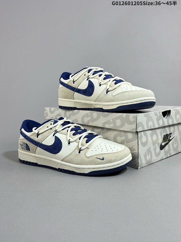 27036-45半 定制球鞋 The North FACE x Nike Dunk SB Low 北面 x 耐克 SB 低帮 北面联名灰白蓝货号DM6868-001