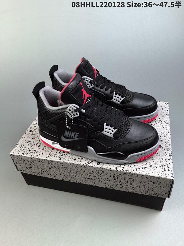 280头层带半码 Air Jordan 4 Retro "Bred Reimagined" 08HHLL220128 Size:3647.5半货号FV5029-006