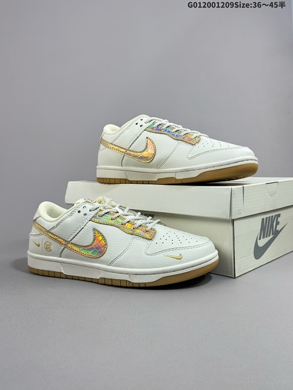 20036-45半 定制球鞋 CLOT x Nike Dunk SB Low CLOT 陈冠希 x 耐克 SB 低帮 联名米白金 鞋身以米白色作为主货号JH8310-948