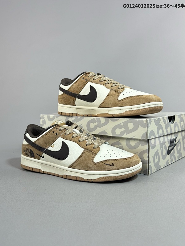 25036-45半 定制球鞋 The North FACE x Nike Dunk SB Low 北面 x 耐克 SB 低帮 北面联名卡其棕货号XS1086-004