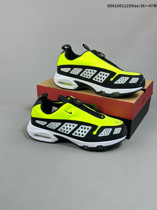 16036-47半 CDG x Nike Air Max Sunder Max SP 熊猫 织物二层绒面皮皮革 潮流运动 防滑耐磨轻便 低帮 生活休闲鞋货号ST6636-005