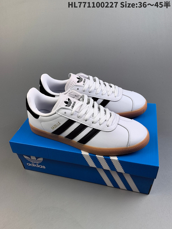 110  真标adlidas originals Gazelle Indoor 棕白 这款阿迪达斯运动鞋是IDHL771100227 Size:3645半货号IG3507