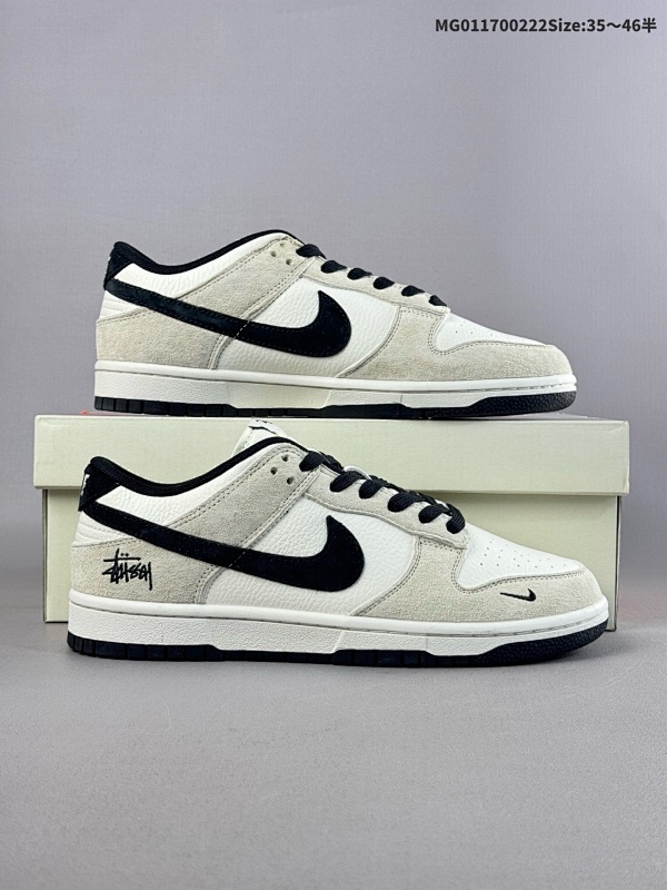 17035.5-46半 定制球鞋 Stussy x Nike Dunk SB Low 斯图西 x 耐克 SB 低帮 斯图西联名米白黑货号FC1688-151