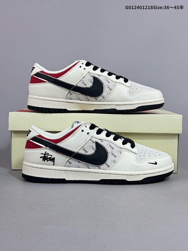 24036-45半 定制球鞋 NK Dunk Low Retro DIY高端定制 低帮休闲运动板鞋 原装头层材料货号:XX3168-306