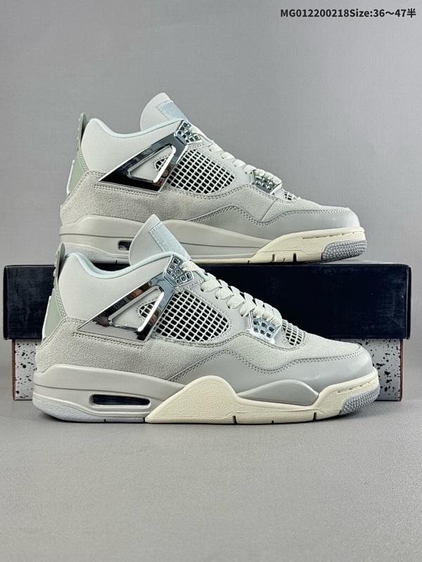 22036-47.5半 Air Jordan 4 Retro "Frozen Moments" 电镀银 AJ4 乔丹4代 aj4 乔4 灰银货号AQ9129-001