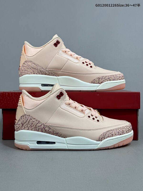 20036-47.5半 Air Jordan 3 Valentine's Day WMNS 浅粉情人节 AJ3 乔丹3代 aj3 乔3 粉红 乔丹篮球鞋系列货号HJ0178-600