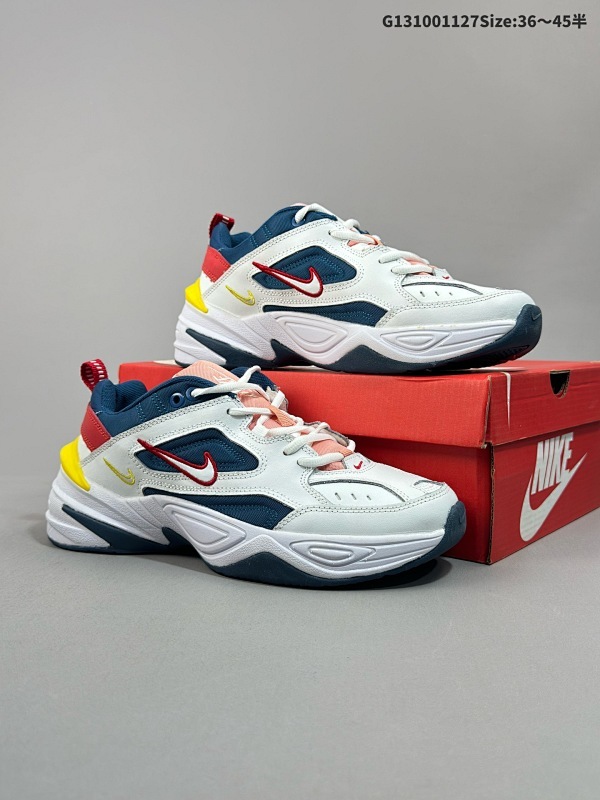 10036-45半 耐克 Nike M2K Tekno 男女子运动鞋厚底老爹鞋经典复古休闲慢跑鞋货号AO3108-402